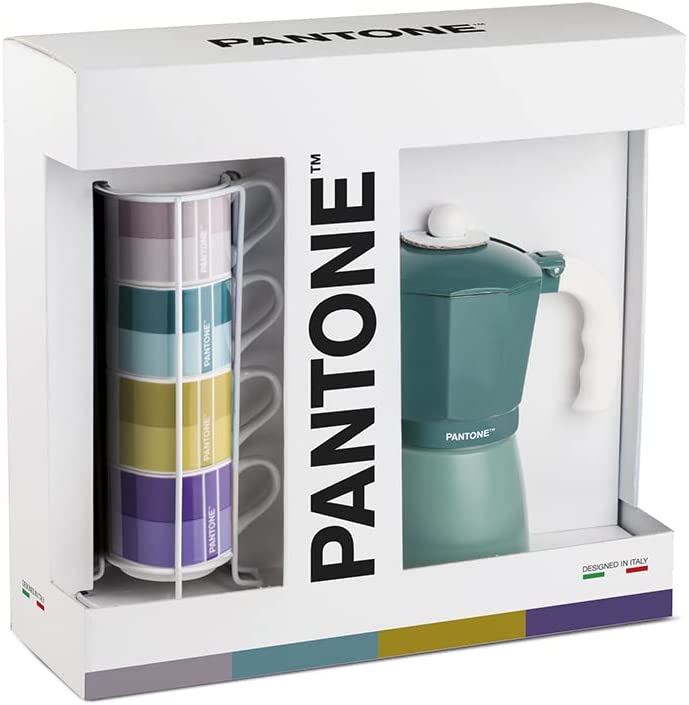 Set Caffettiera Moka Pantone e 6 tazzine